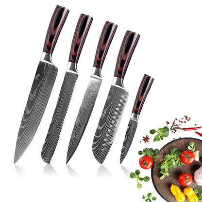 Nova Home Kitchen™  Professional Damascus Chef's Knives Set